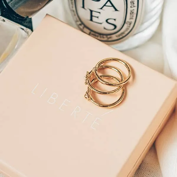 Gold stacking rings